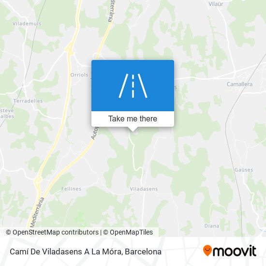 Camí De Viladasens A La Móra map