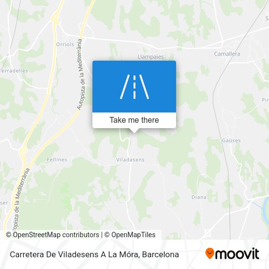 Carretera De Viladesens A La Móra map
