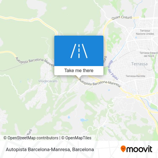 Autopista Barcelona-Manresa map