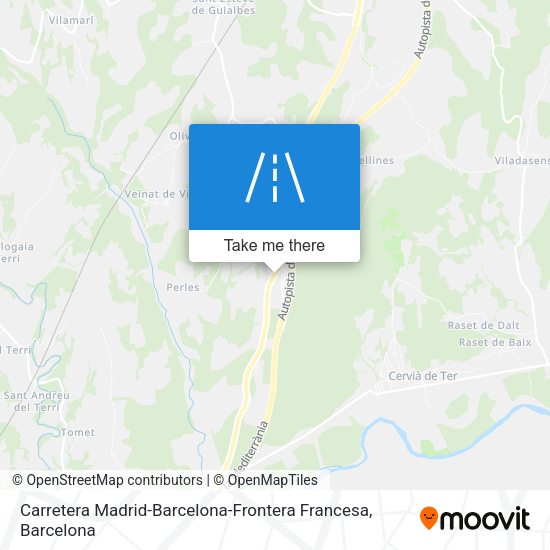 Carretera Madrid-Barcelona-Frontera Francesa map