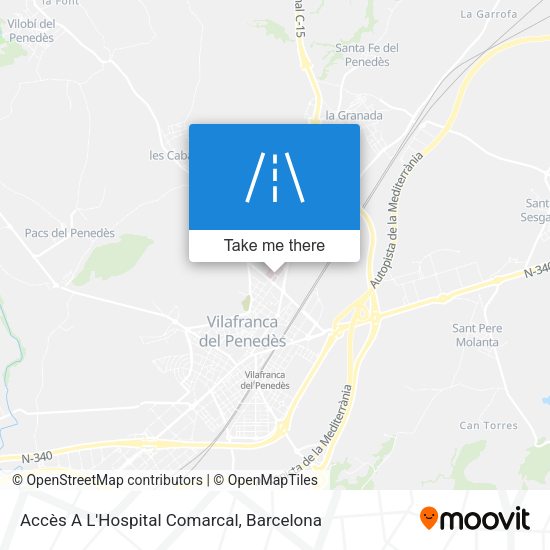 Accès A L'Hospital Comarcal map