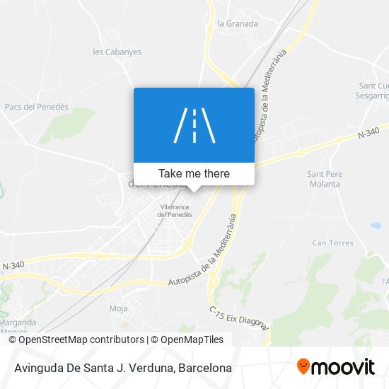 mapa Avinguda De Santa J. Verduna