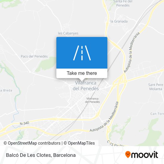 Balcó De Les Clotes map