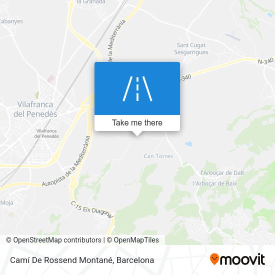 Camí De Rossend Montané map