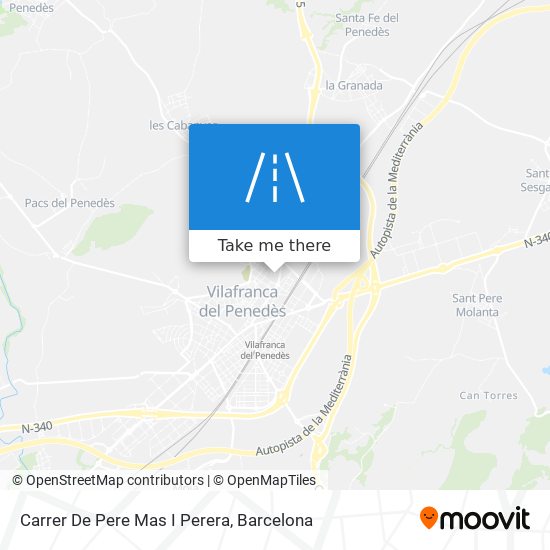 mapa Carrer De Pere Mas I Perera