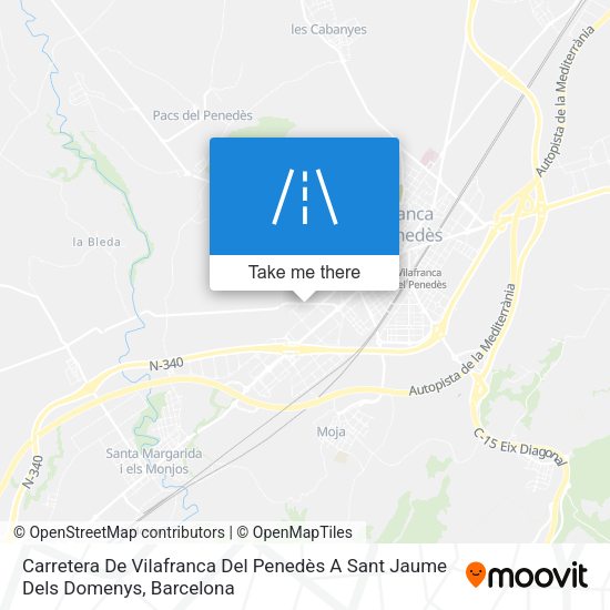 Carretera De Vilafranca Del Penedès A Sant Jaume Dels Domenys map