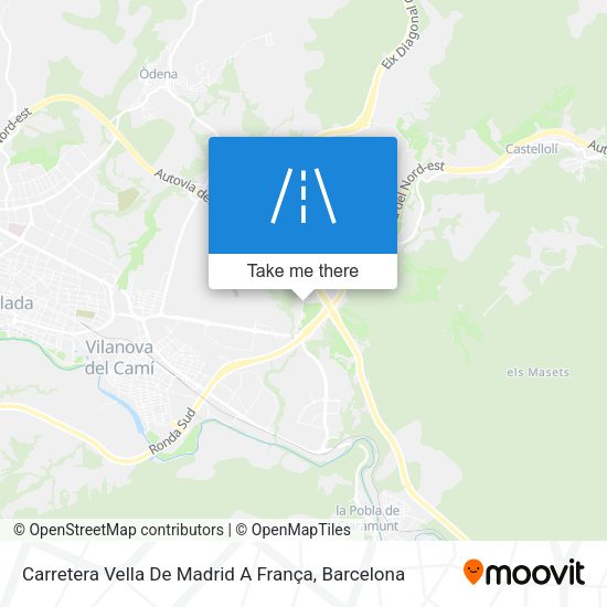 Carretera Vella De Madrid A França map