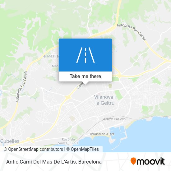Antic Camí Del Mas De L'Artís map