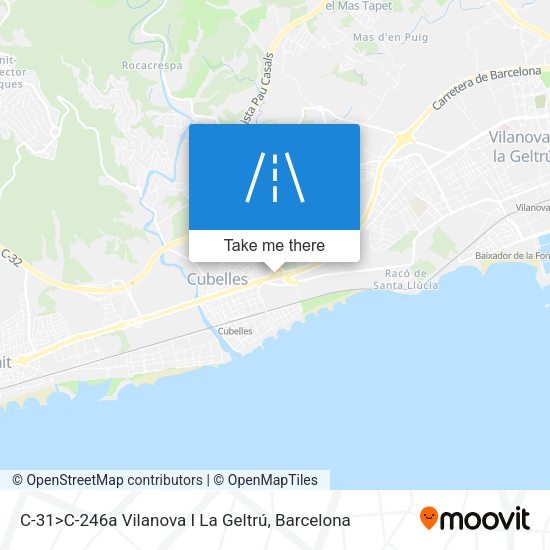 C-31>C-246a Vilanova I La Geltrú map