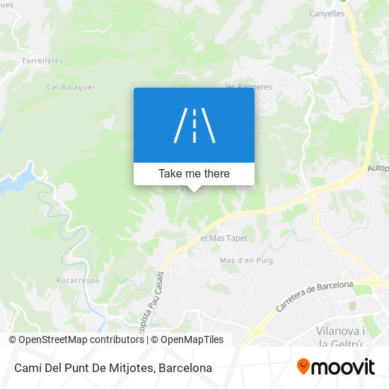 Camí Del Punt De Mitjotes map