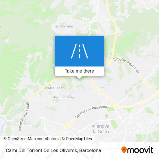 Camí Del Torrent De Les Oliveres map