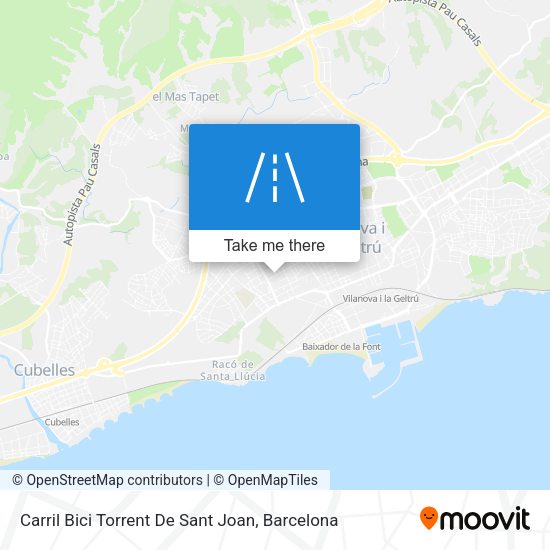 Carril Bici Torrent De Sant Joan map
