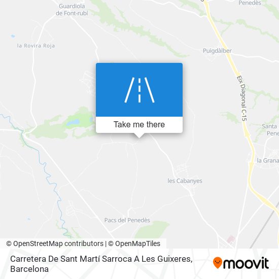 Carretera De Sant Martí Sarroca A Les Guixeres map