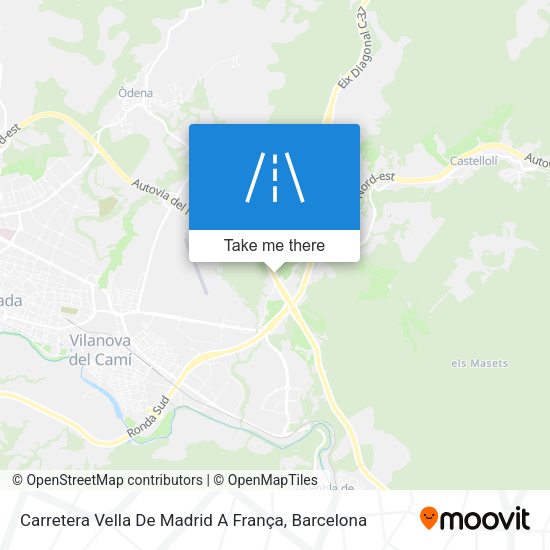 Carretera Vella De Madrid A França map