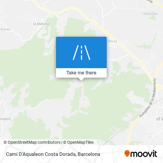 Camí D'Aqualeon Costa Dorada map