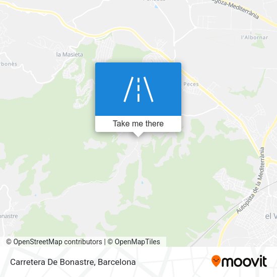 Carretera De Bonastre map