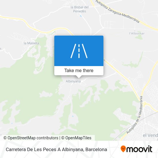 Carretera De Les Peces A Albinyana map