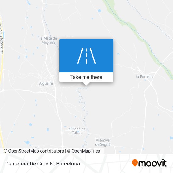 Carretera De Cruells map