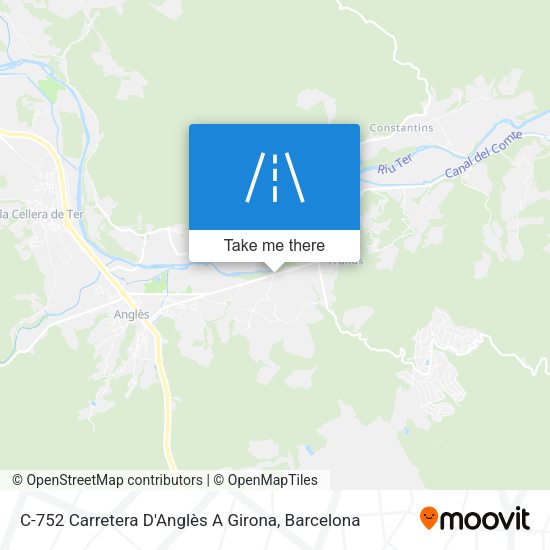 C-752 Carretera D'Anglès A Girona map