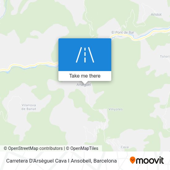 Carretera D'Arsèguel Cava I Ansobell map