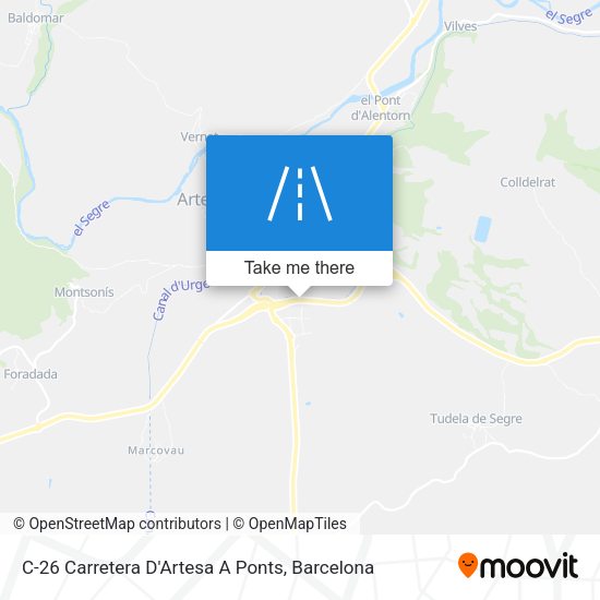C-26 Carretera D'Artesa A Ponts map