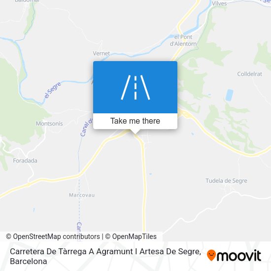 Carretera De Tàrrega A Agramunt I Artesa De Segre map