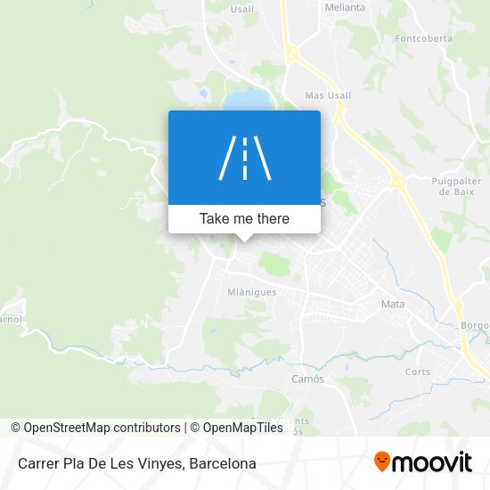 Carrer Pla De Les Vinyes map