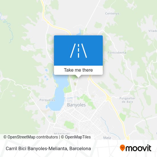 Carril Bici Banyoles-Melianta map