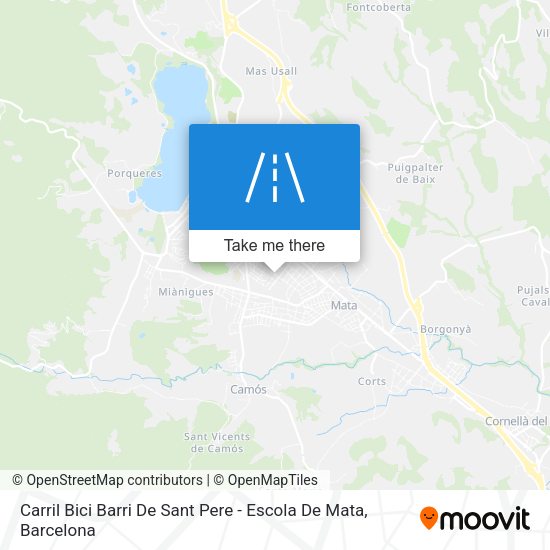 Carril Bici Barri De Sant Pere - Escola De Mata map