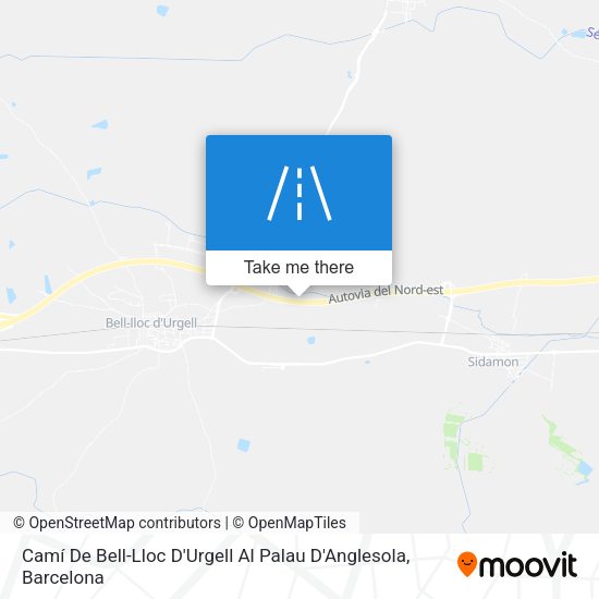 Camí De Bell-Lloc D'Urgell Al Palau D'Anglesola map