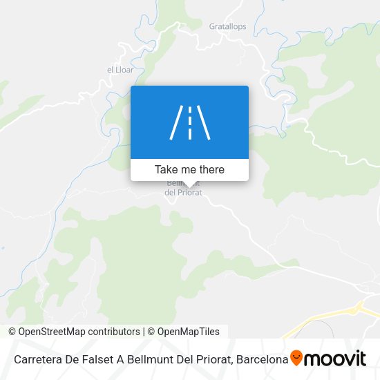 Carretera De Falset A Bellmunt Del Priorat map