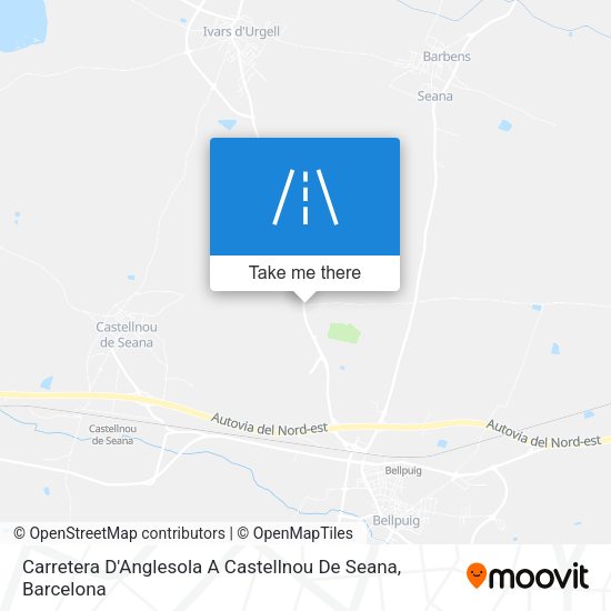 Carretera D'Anglesola A Castellnou De Seana map