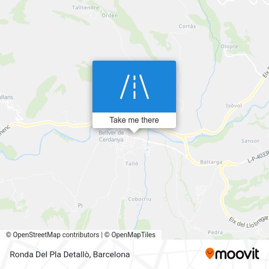 Ronda Del Pla Detallò map