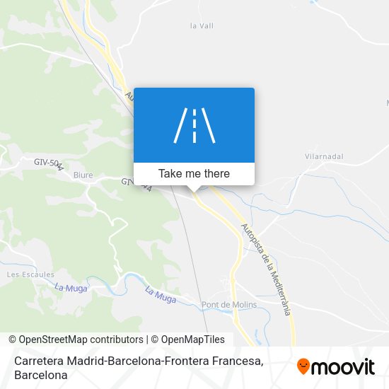 Carretera Madrid-Barcelona-Frontera Francesa map