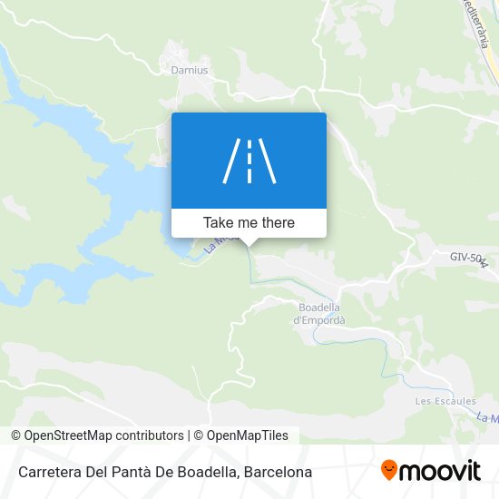Carretera Del Pantà De Boadella map