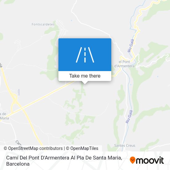 Camí Del Pont D'Armentera Al Pla De Santa Maria map