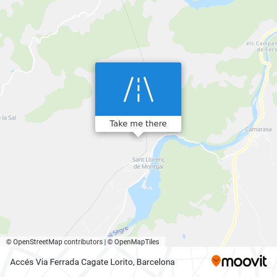 Accés Via Ferrada Cagate Lorito map