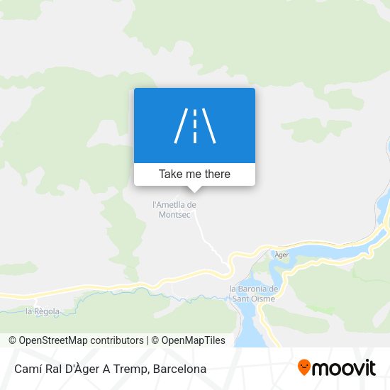 Camí Ral D'Àger A Tremp map