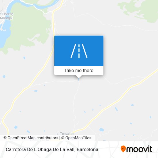Carretera De L'Obaga De La Vall map