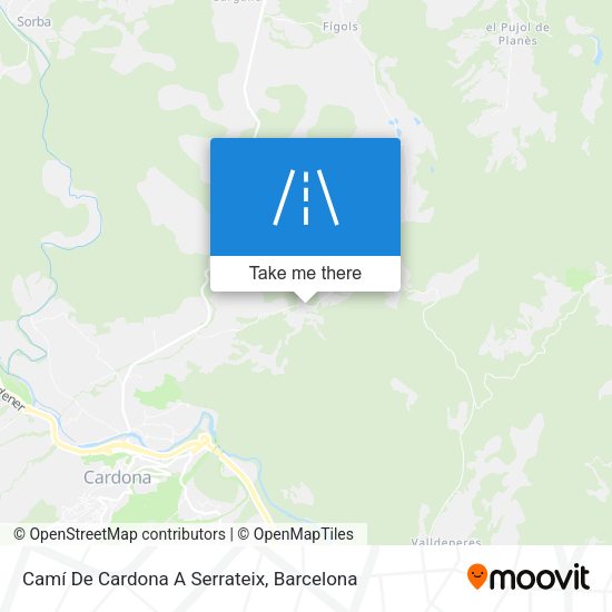 Camí De Cardona A Serrateix map