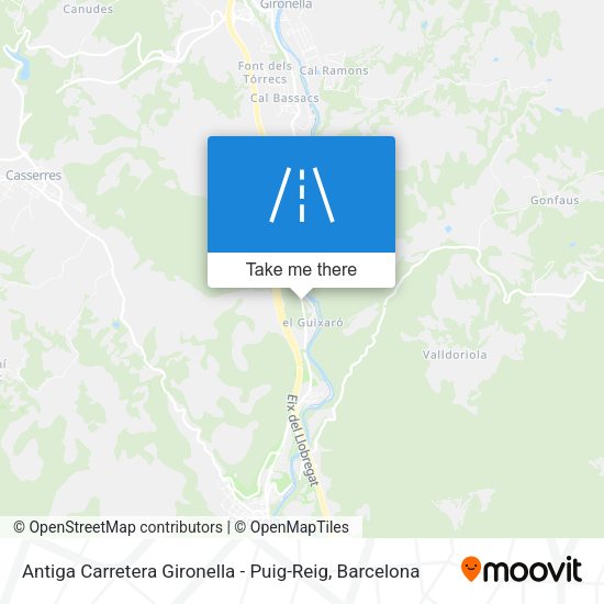 Antiga Carretera Gironella - Puig-Reig map