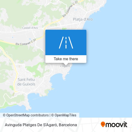 Avinguda Platges De S'Agaró map