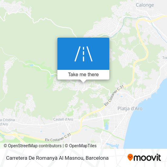 Carretera De Romanyà Al Masnou map