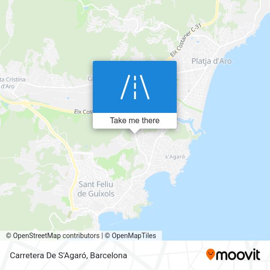 Carretera De S'Agaró map