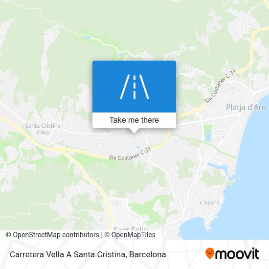 Carretera Vella A Santa Cristina map