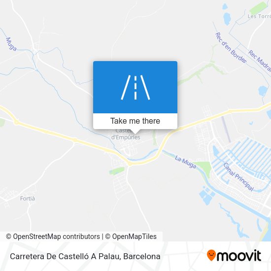 Carretera De Castelló A Palau map