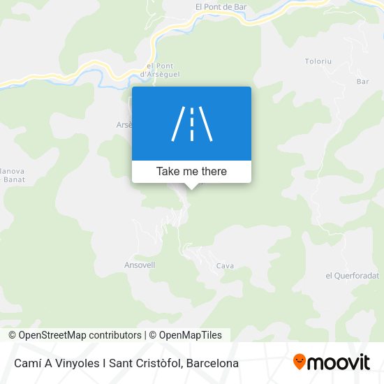 Camí A Vinyoles I Sant Cristòfol map