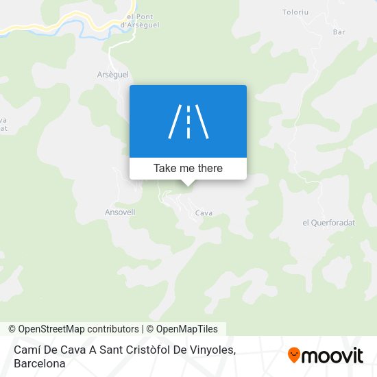 Camí De Cava A Sant Cristòfol De Vinyoles map