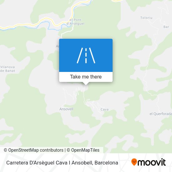 Carretera D'Arsèguel Cava I Ansobell map