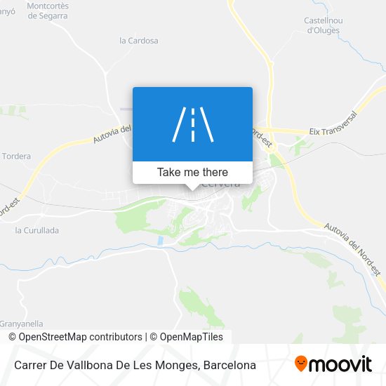 Carrer De Vallbona De Les Monges map